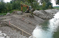 Bild Baustelle mit Wasserbausteinen