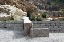 Pierres pour murs en pierres sèches de différentes formes